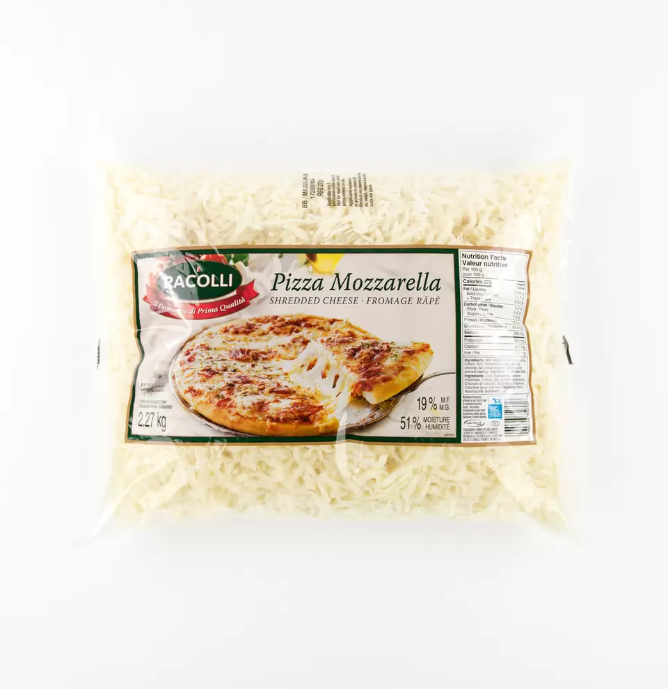 Pizza Grated Mozarella Cheese 2.27 kg offers at $34.99 in Mayrand